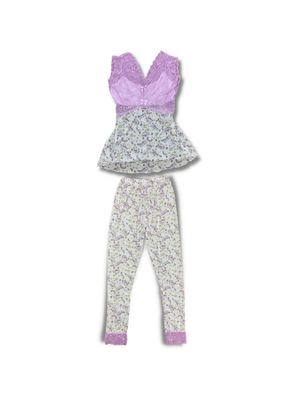 1026 - Pijama Tule de Calça Unicórnio Plus Size -50