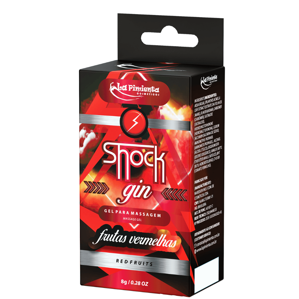 Encontraproduto.com.br - Shock Gin 8g - Vibrador Líquido Excitante de Alta Potência La Pimienta